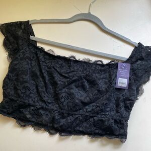 NWT Cacique Black Lace Bralette Size 18/20